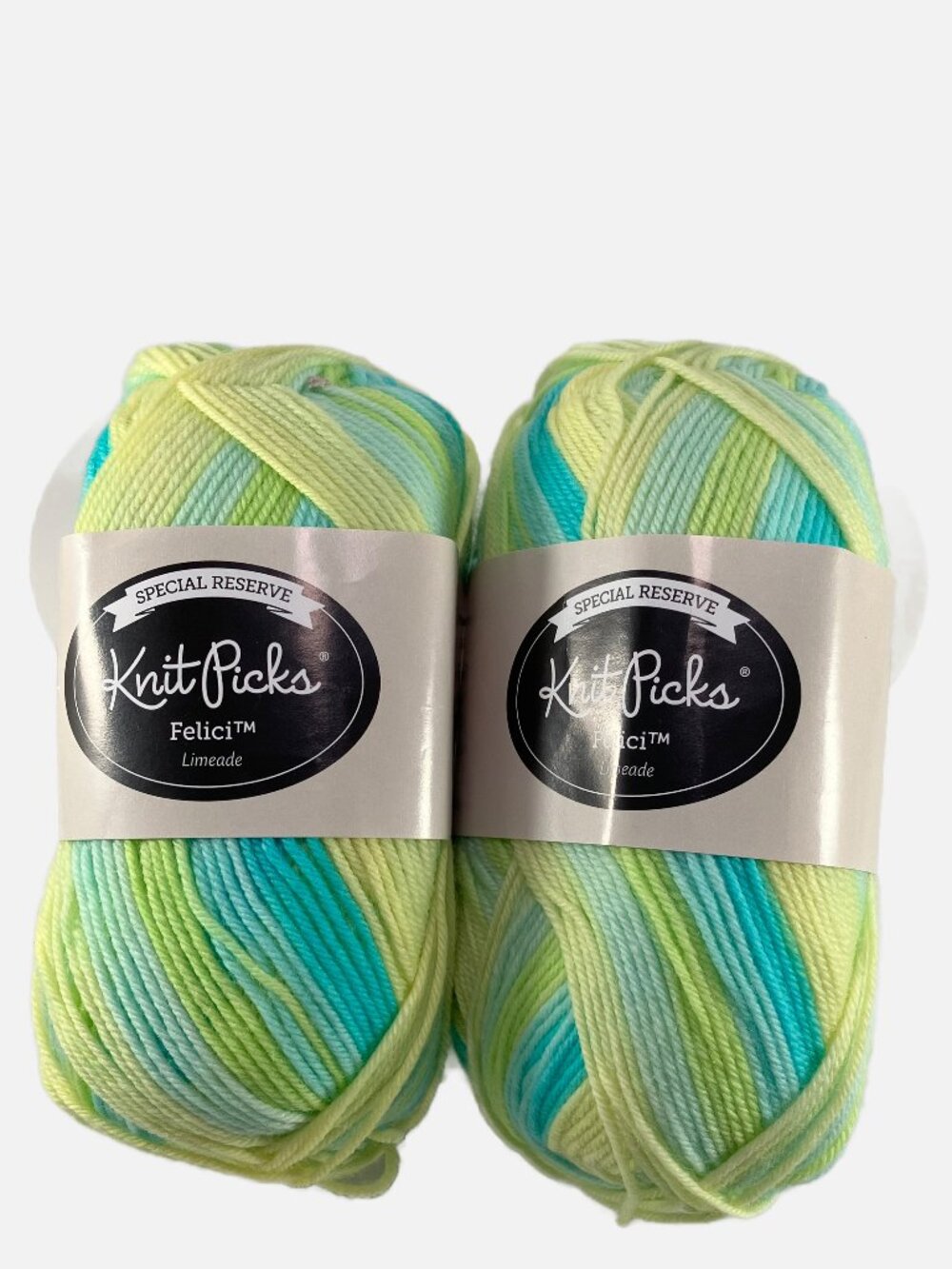 Knit Picks Felici Sock Yarn -Limeade - 218 yards / 50g - NEW - (Lot of 2)